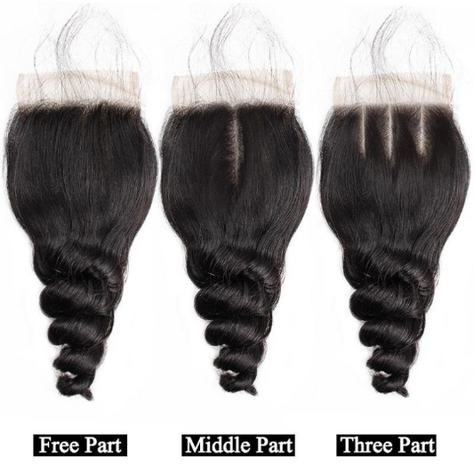 10A Grade Loose Wave 4x4 Brazilian 5x5 Lace 6x6 Closure Remy Human Hai