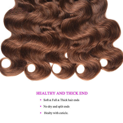 10A Grade #33 Body Wave #4 BUNDLES with CLOSURES & FRONTALS