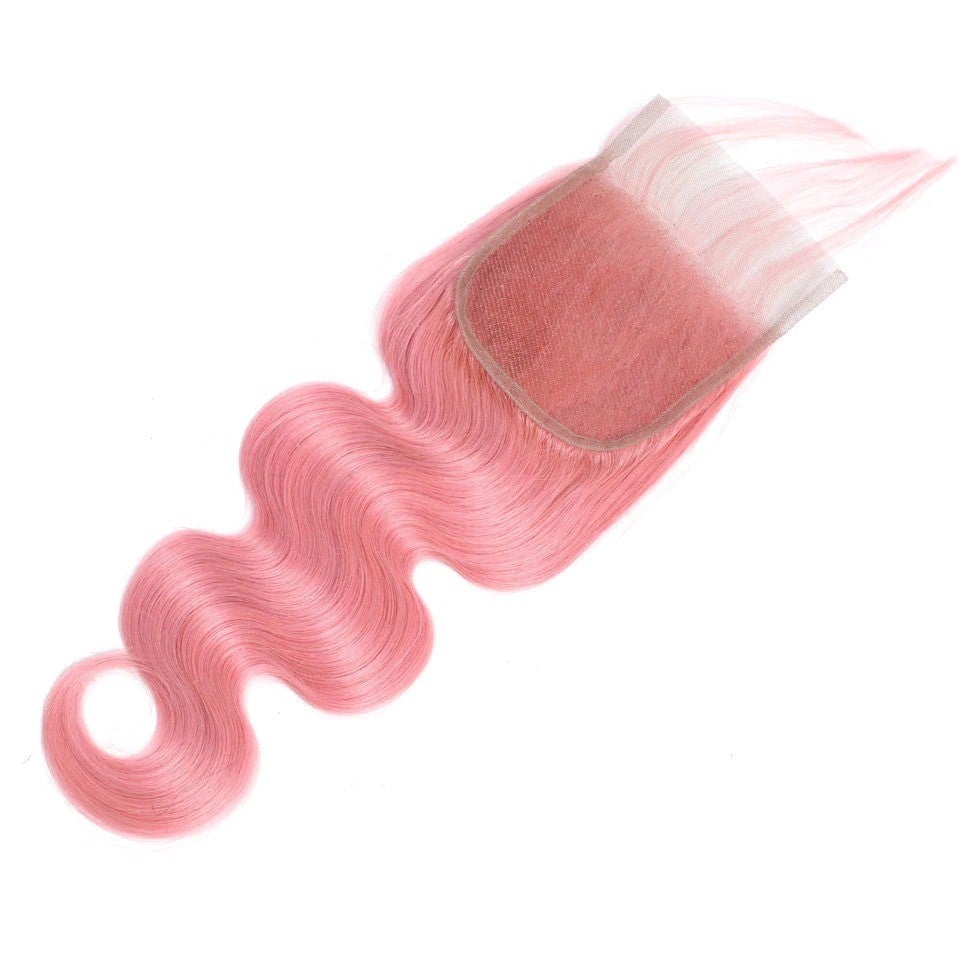 #Pink 10A Grade #1B/Pink Straight 3/4 BUNDLES with CLOSURES & FRONTALS