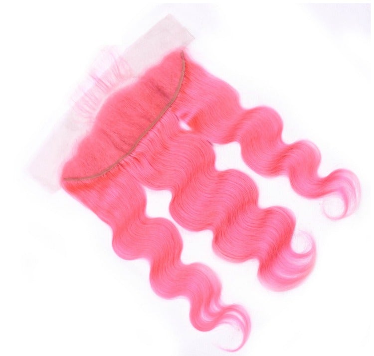 #Pink 10A Grade #1B/Pink Brazilian Body Wave 3/4 BUNDLES with CLOSURES