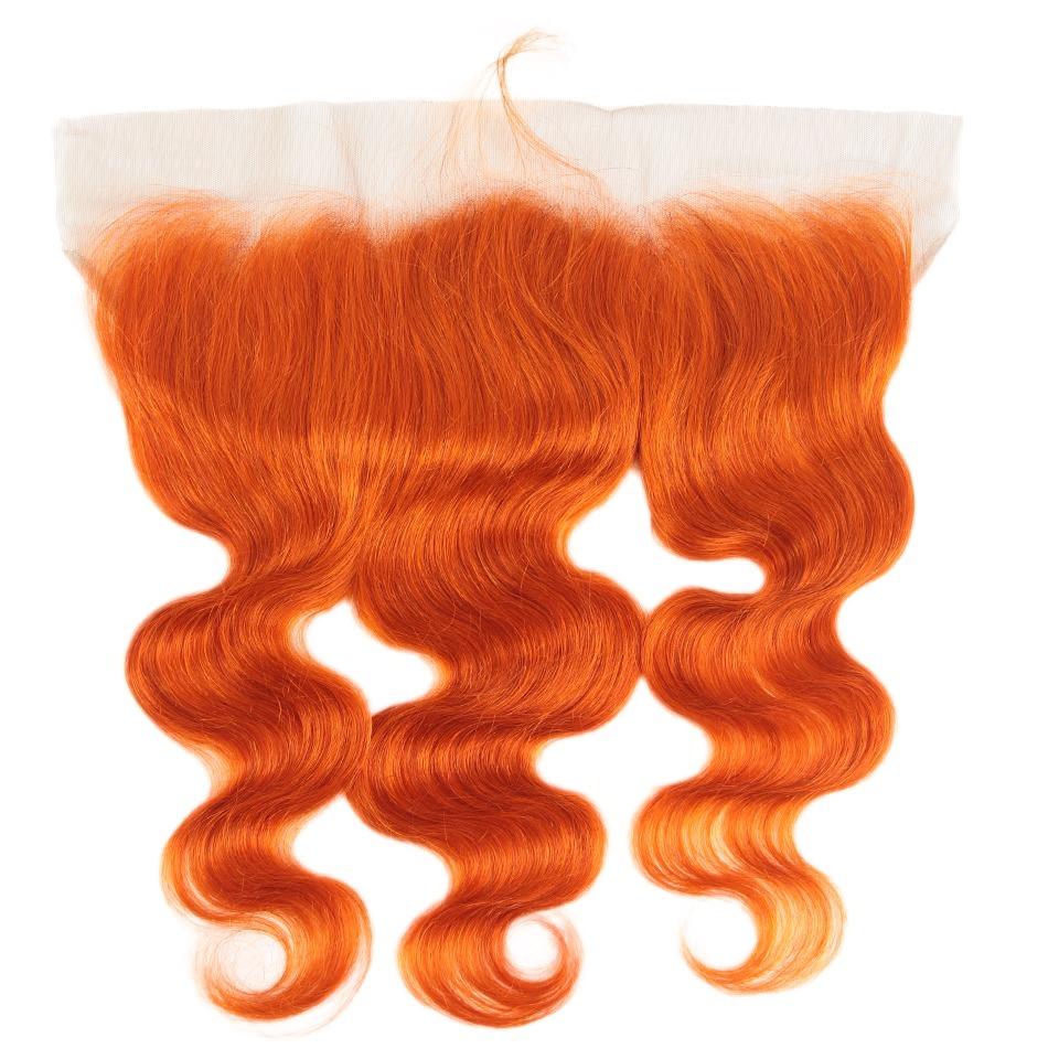 10A Grade Orange #1B/350 Body Wave BUNDLES with CLOSURES & FRONTALS