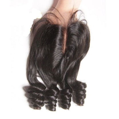 10A Grade Brazilian 3/4 Funmi Hair Human Hair bundles with 4x4 Closure