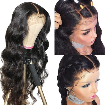 13x4 HD Transparent Lace Frontal Body Wave Human Hair Wigs 200% Densit